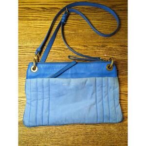 Marc by Marc Jacobs Blue Leather Suede Crossbody Bag